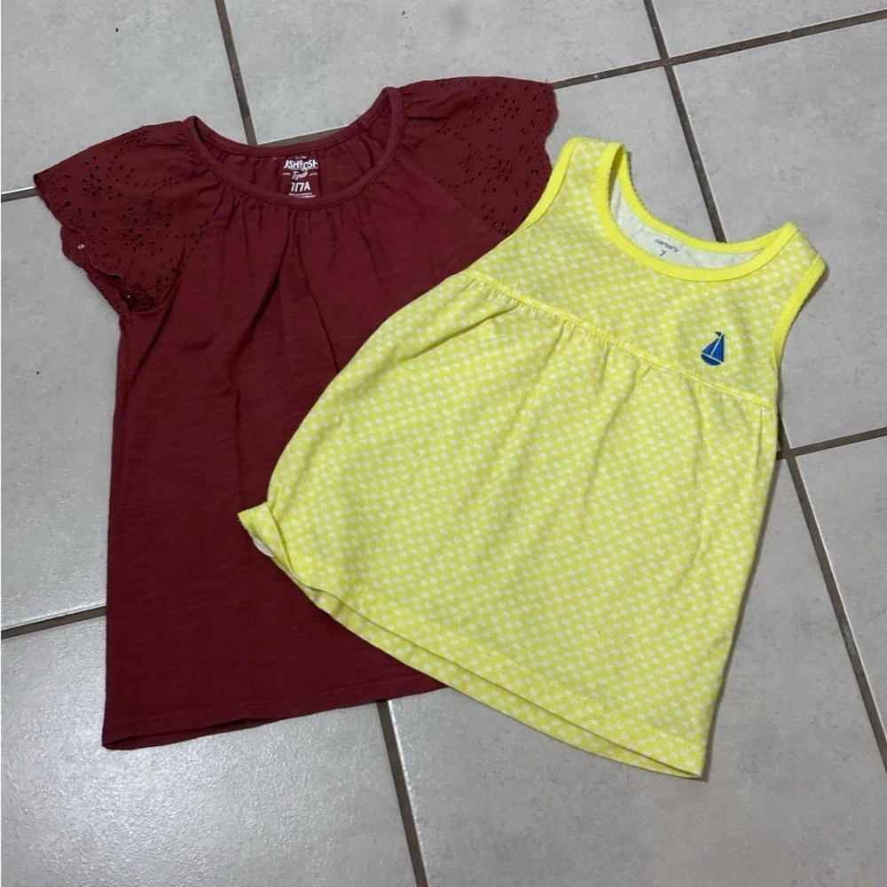 Oshkosh B’gosh & Carter’s Girls Kids Blouse tops size‎ 7.
